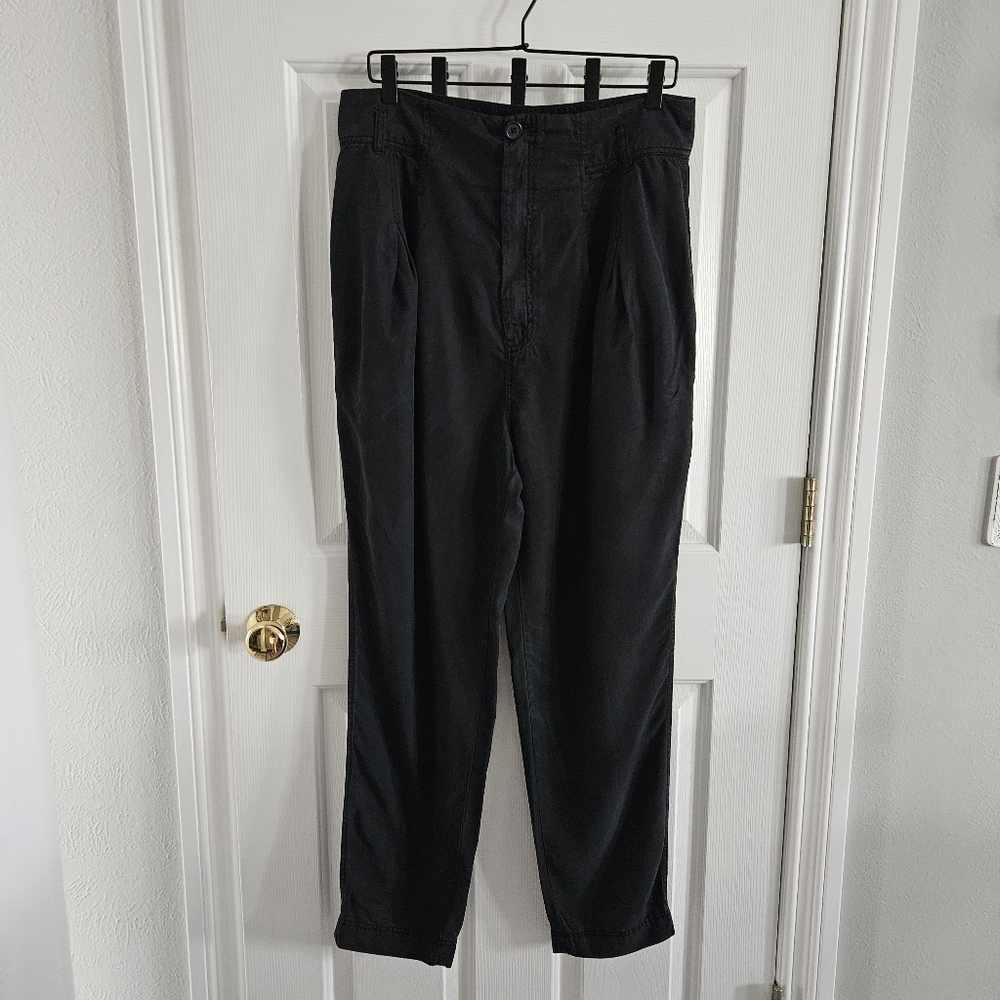 NWOT Free People Calla Pleated Trousers- Washed Black - Picture 5 of 7